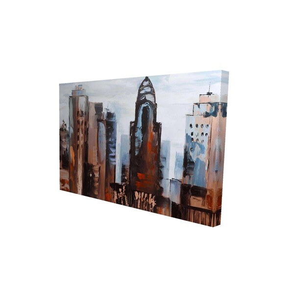 Fondo 20 x 30 in. Sullen Day in the City-Print on Canvas - FO2790358