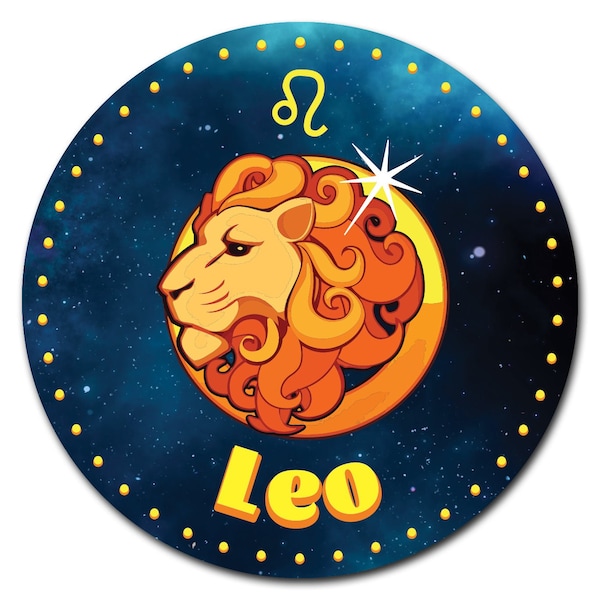 Signmission Leo Circle Vinyl Laminated Decal - D-12-CIR-LEO