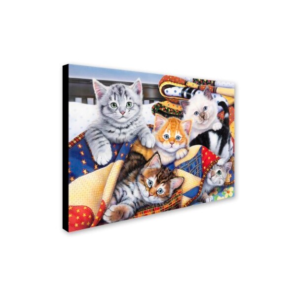 Trademark Fine Art Jenny Newland 'Cozy Kittens' Canvas Art, 35x47 - ALI1995-C3547GG