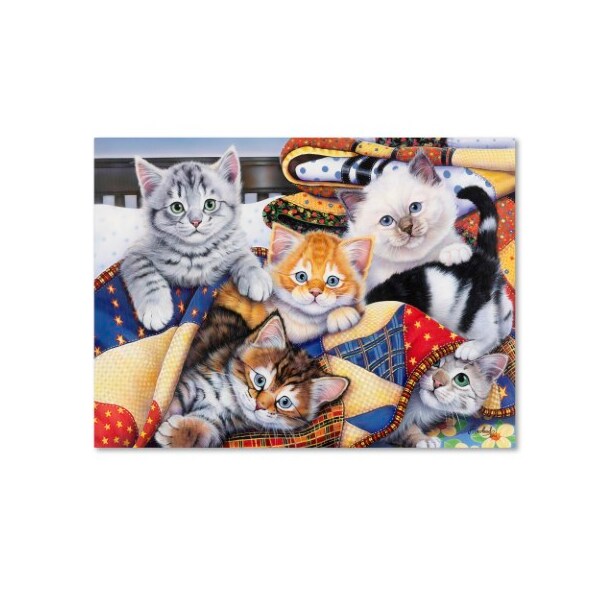Trademark Fine Art Jenny Newland 'Cozy Kittens' Canvas Art, 35x47 - ALI1995-C3547GG