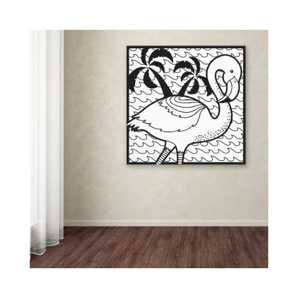 Trademark Fine Art Hello Angel 'Flamingo' Canvas Art, 14x14 - ALI2825-C1414GG