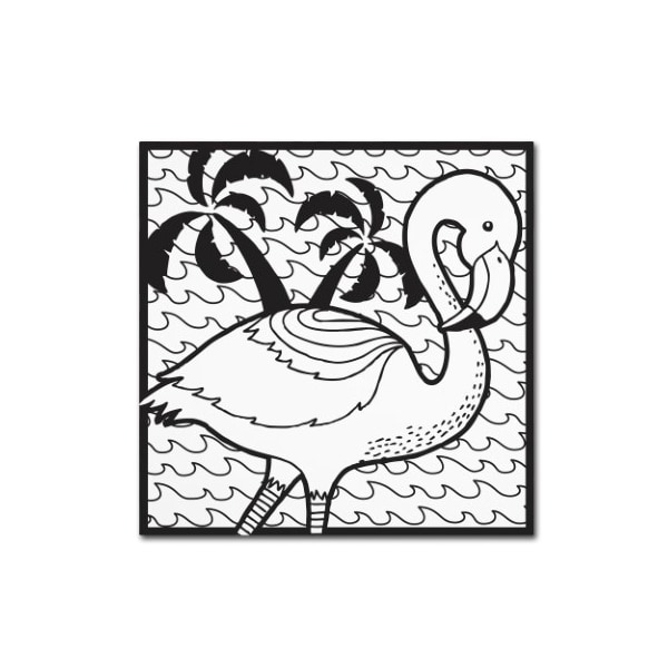 Trademark Fine Art Hello Angel 'Flamingo' Canvas Art, 14x14 - ALI2825-C1414GG