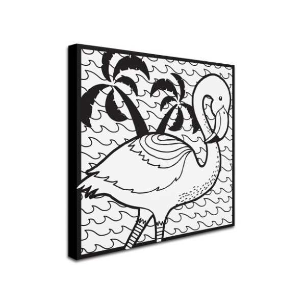 Trademark Fine Art Hello Angel 'Flamingo' Canvas Art, 14x14 - ALI2825-C1414GG
