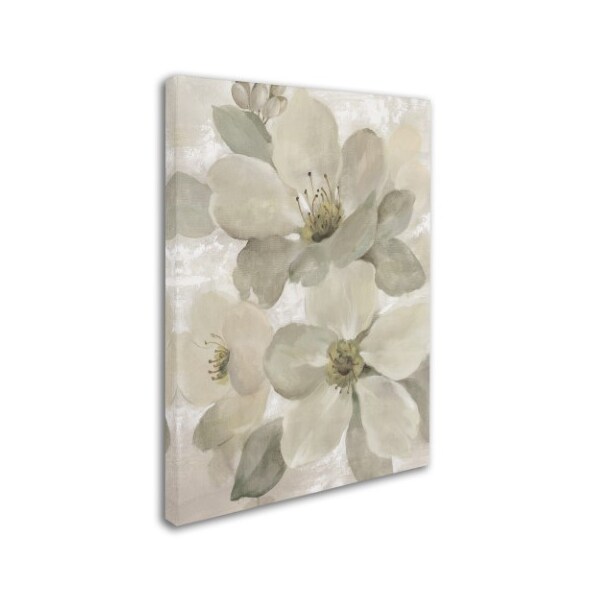 Trademark Fine Art Silvia Vassileva 'White on White Floral I Crop Neutral' Canvas Art, 14x19 - WAP01309-C1419GG