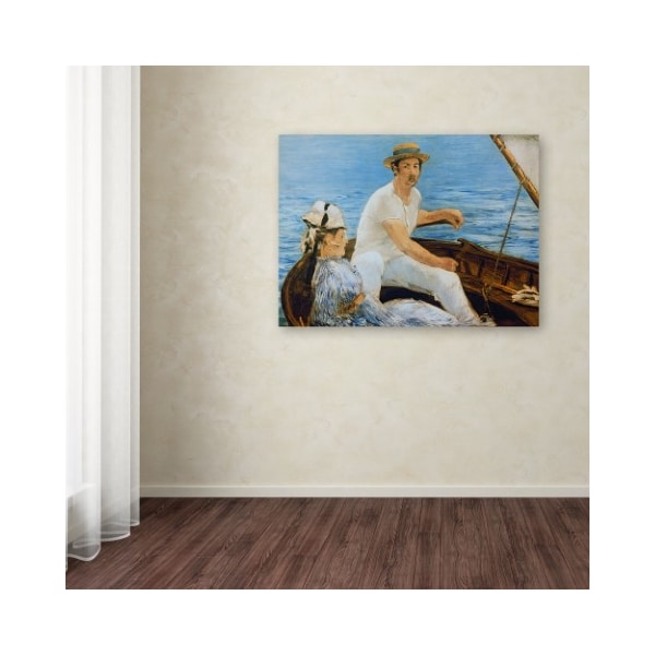 Trademark Fine Art Edouard Manet 'Boating 1874' Canvas Art, 14x19 - BL01324-C1419GG
