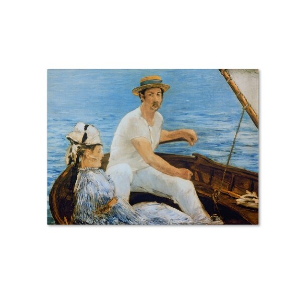 Trademark Fine Art Edouard Manet 'Boating 1874' Canvas Art, 14x19 - BL01324-C1419GG