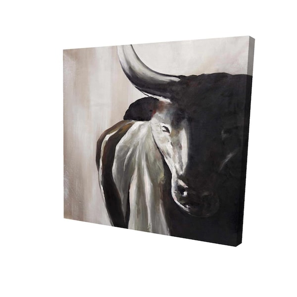 Fondo 32 x 32 in. Bull Head Front View-Print on Canvas - FO2790558