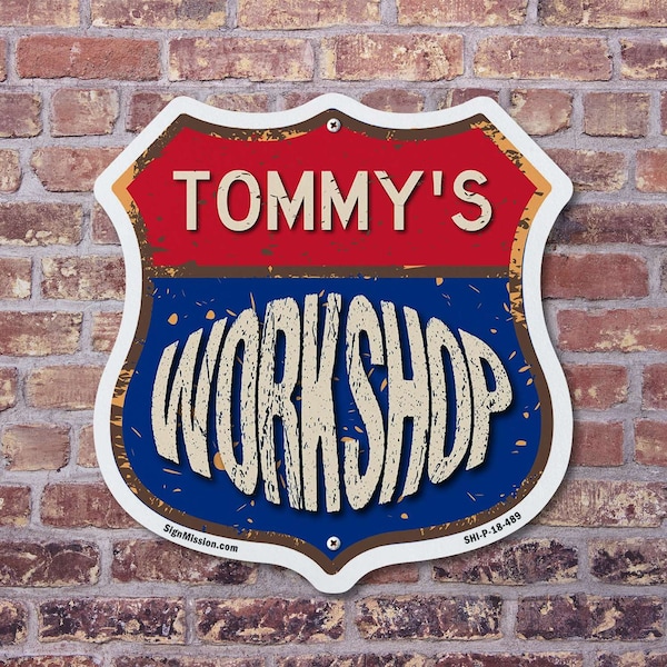 Signmission Tommy's Workshop, 12 Inch X 12 Inch, Aluminum Metal Sign - SHI-A-12-489-TOMMY