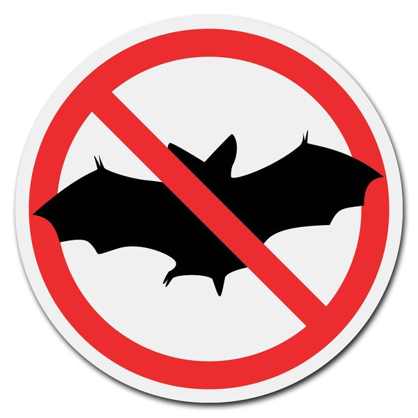 Signmission No Bat Circle Corrugated Plastic Sign - C-8-CIR-NO BAT