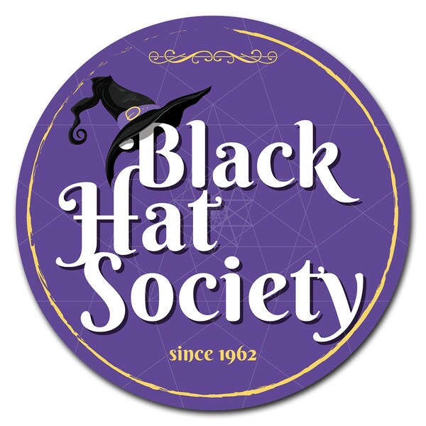 Signmission Black Circle Vinyl Laminated Decal - D-36-CIR-BLACK HAT SOCIETY
