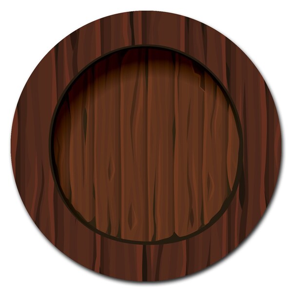 Signmission Wood Circle Corrugated Plastic Sign - C-24-CIR-WS-WOOD