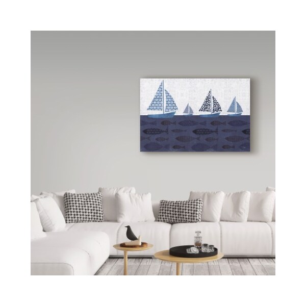 Trademark Fine Art Pela 'Sunday On The Coast Vii' Canvas Art, 16x24 - WAP07359-C1624GG