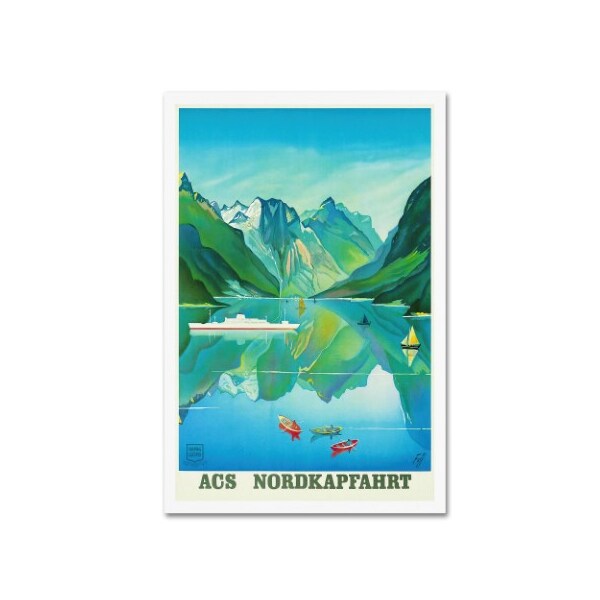 Trademark Fine Art Vintage Lavoie 'Travel Ship 123' Canvas Art, 12x19 - ALI19685-C1219GG