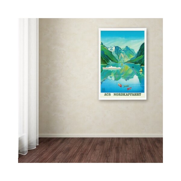 Trademark Fine Art Vintage Lavoie 'Travel Ship 123' Canvas Art, 12x19 - ALI19685-C1219GG