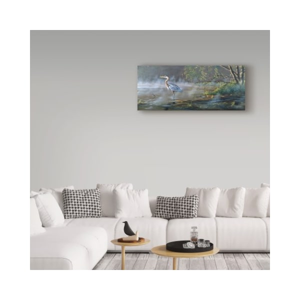 Trademark Fine Art Wilhelm Goebel 'Quiet Cove Great Blue Heron' Canvas Art, 20x47 - ALI33755-C2047GG