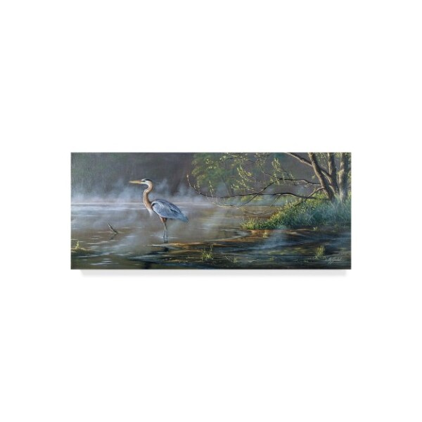 Trademark Fine Art Wilhelm Goebel 'Quiet Cove Great Blue Heron' Canvas Art, 20x47 - ALI33755-C2047GG