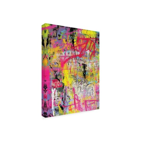 Trademark Fine Art David Drioton 'Pink Paint Graffiti' Canvas Art, 18x24 - ALI46943-C1824GG