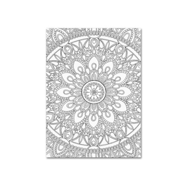 Trademark Fine Art Hello Angel 'Delightful Mandala' Canvas Art, 35x47 - ALI2843-C3547GG