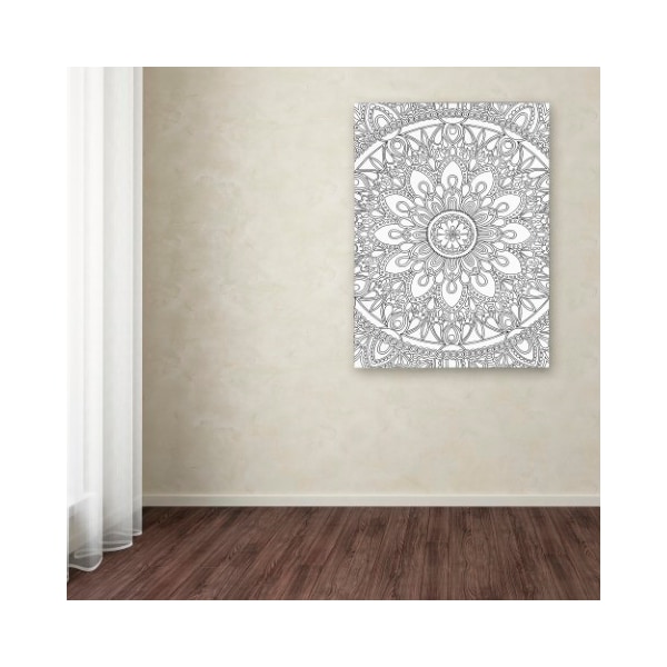 Trademark Fine Art Hello Angel 'Delightful Mandala' Canvas Art, 35x47 - ALI2843-C3547GG