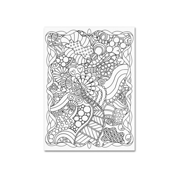 Trademark Fine Art Kathy G. Ahrens 'Mixed Coloring Book 63' Canvas Art, 35x47 - ALI3488-C3547GG