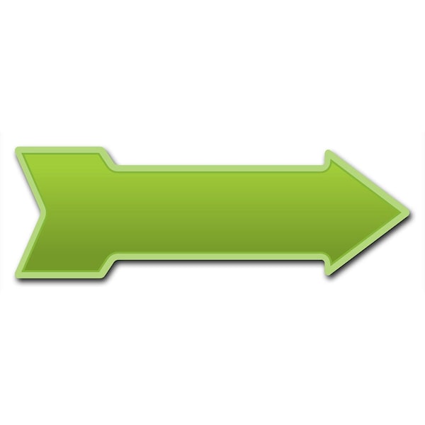 Signmission Lime Green Arrow Decal Funny Home Decor 30in Wide - D-A-10-999772