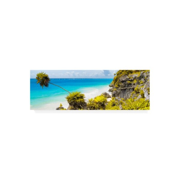 Trademark Fine Art Philippe Hugonnard 'Viva Mexico 2 Caribbean Coastline Tulum I' Canvas Art, 8x24 - PH01511-C824GG