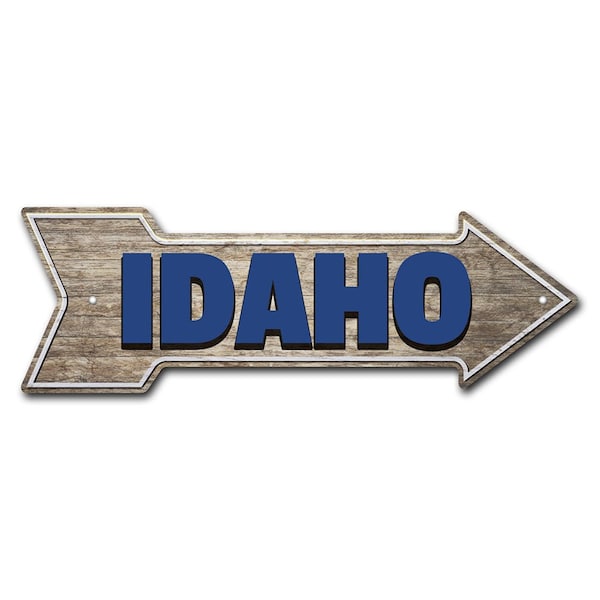Signmission Idaho Arrow Sign Funny Home Decor 18in Wide - P-ARROW-999804