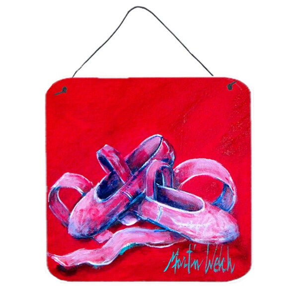 Carolines Treasures Ballet Little Slippers Aluminium Metal Wall Or Door Hanging Prints - MW1039DS66
