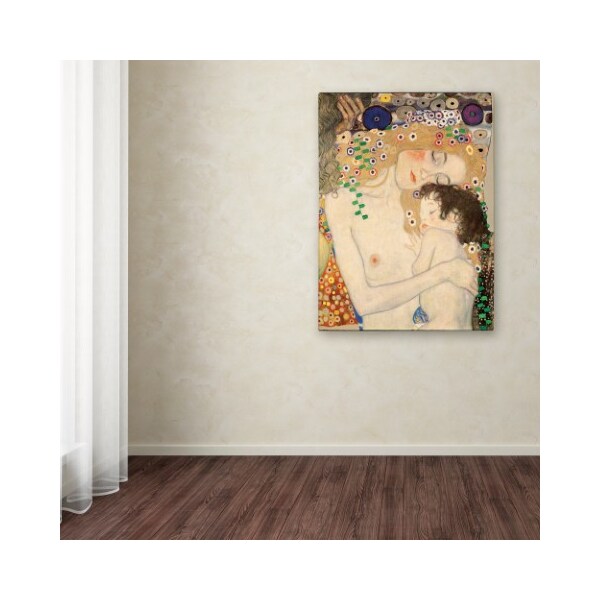 Trademark Fine Art Gustav Klimt 'Three Ages' Canvas Art, 14x19 - ALI10069-C1419GG