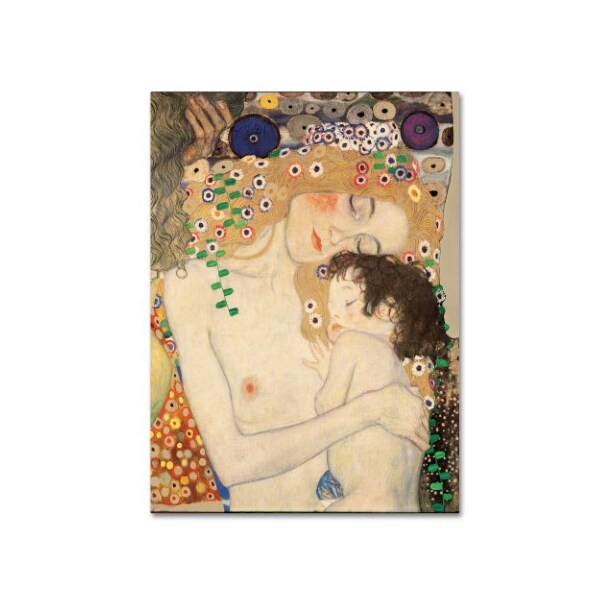 Trademark Fine Art Gustav Klimt 'Three Ages' Canvas Art, 14x19 - ALI10069-C1419GG