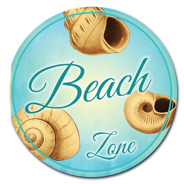 Signmission Beach Zone Circle Corrugated Plastic Sign - C-8-CIR-BEACH ZONE