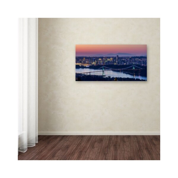 Trademark Fine Art Pierre Leclerc 'Vancouver Sunrise' Canvas Art, 16x32 - PL0156-C1632GG