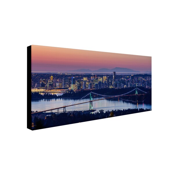 Trademark Fine Art Pierre Leclerc 'Vancouver Sunrise' Canvas Art, 16x32 - PL0156-C1632GG