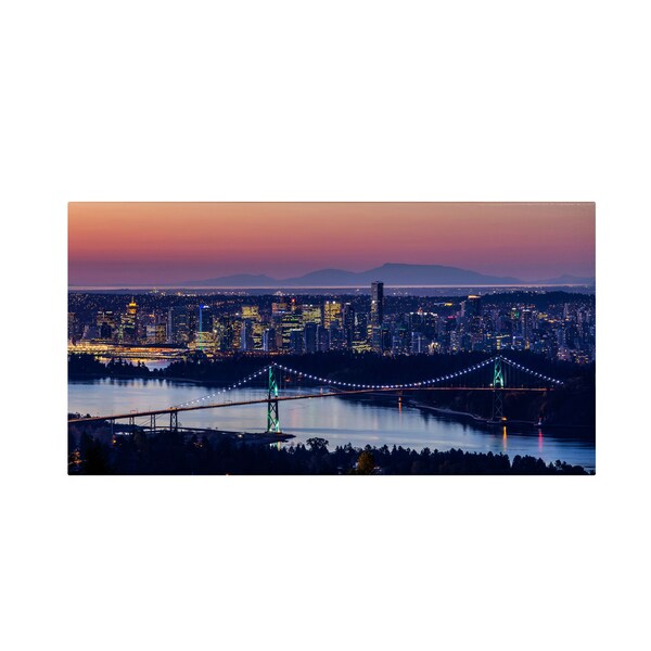 Trademark Fine Art Pierre Leclerc 'Vancouver Sunrise' Canvas Art, 16x32 - PL0156-C1632GG