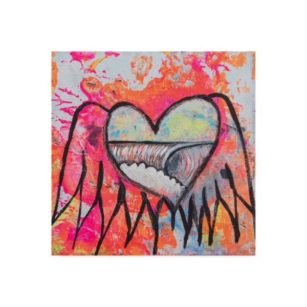 Trademark Fine Art Zwart 'Rock N Roll Heart Barrel' Canvas Art, 18x18 - ALI23462-C1818GG
