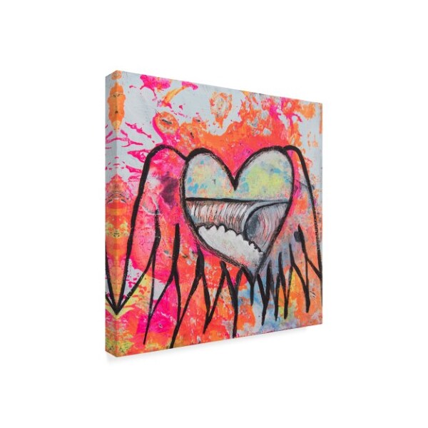 Trademark Fine Art Zwart 'Rock N Roll Heart Barrel' Canvas Art, 18x18 - ALI23462-C1818GG