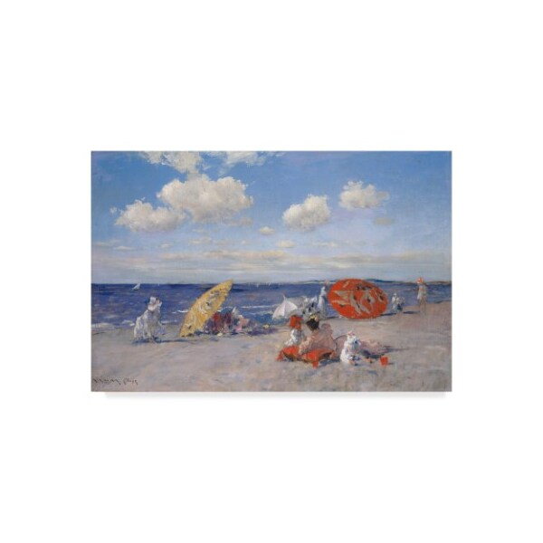 Trademark Fine Art William Merritt Chase 'At the Seaside 1892 ' Canvas Art, 12x19 - BL01639-C1219GG