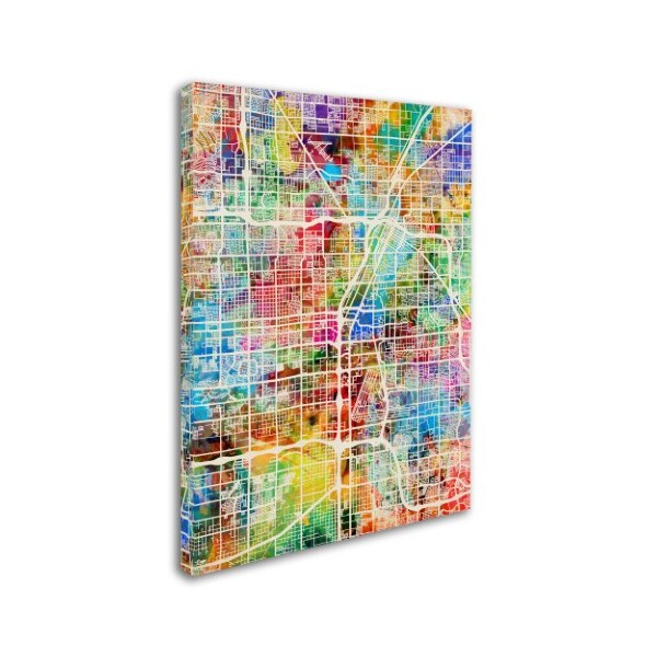 Trademark Fine Art Michael Tompsett 'Las Vegas City Street Map' Canvas Art, 18x24 - MT0855-C1824GG