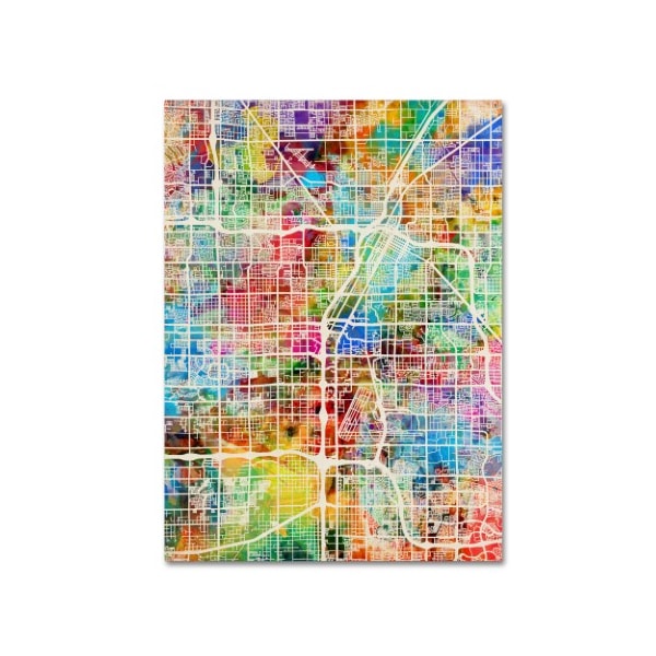 Trademark Fine Art Michael Tompsett 'Las Vegas City Street Map' Canvas Art, 18x24 - MT0855-C1824GG