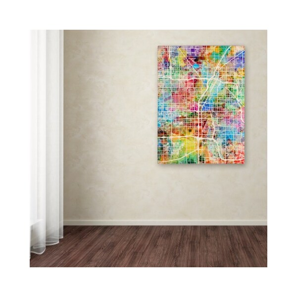 Trademark Fine Art Michael Tompsett 'Las Vegas City Street Map' Canvas Art, 18x24 - MT0855-C1824GG