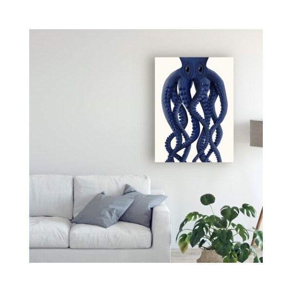 Trademark Fine Art Fab Funky 'Giant Octopus Blue' Canvas Art, 14x19 - WAG12411-C1419GG