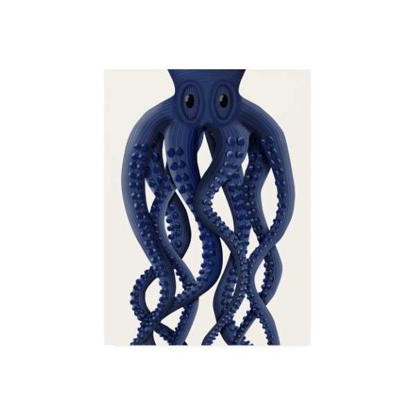 Trademark Fine Art Fab Funky 'Giant Octopus Blue' Canvas Art, 14x19 - WAG12411-C1419GG