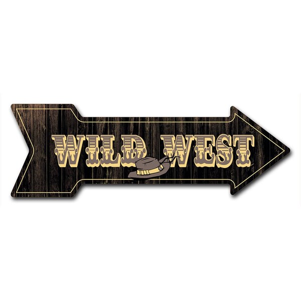 Signmission Wild West Arrow Decal Funny Home Decor 18in Wide - D-A-999546