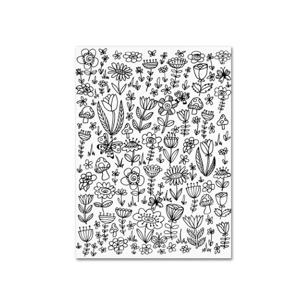 Trademark Fine Art Elizabeth Caldwell 'Small Flowers' Canvas Art, 35x47 - ALI5531-C3547GG