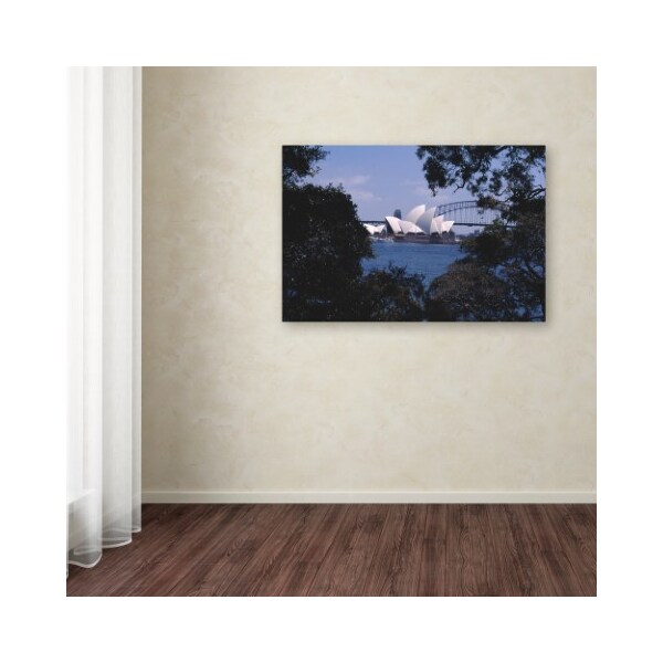 Trademark Fine Art Robert K Jones 'Sydney Opera House' Canvas Art, 16x24 - ALI12422-C1624GG