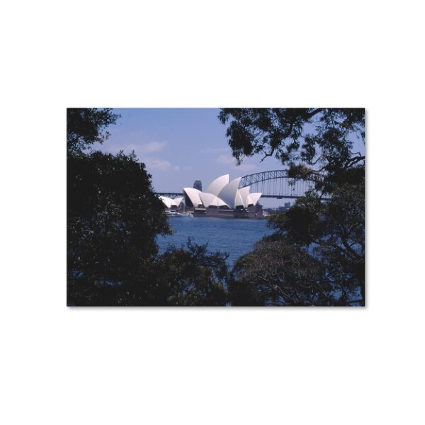 Trademark Fine Art Robert K Jones 'Sydney Opera House' Canvas Art, 16x24 - ALI12422-C1624GG