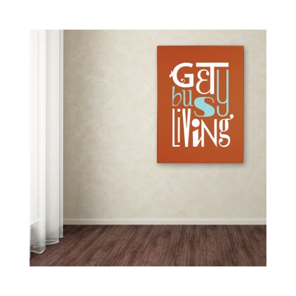 Trademark Fine Art Megan Romo 'Get Busy Living III' Canvas Art, 18x24 - MR0065-C1824GG