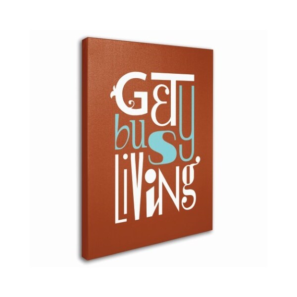 Trademark Fine Art Megan Romo 'Get Busy Living III' Canvas Art, 18x24 - MR0065-C1824GG