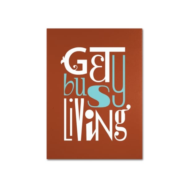 Trademark Fine Art Megan Romo 'Get Busy Living III' Canvas Art, 18x24 - MR0065-C1824GG