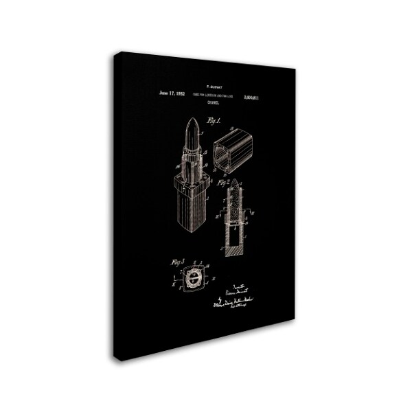 Trademark Fine Art Claire Doherty 'Chanel Lipstick Case Patent Black' Canvas Art, 18x24 - CDO0035-C1824GG